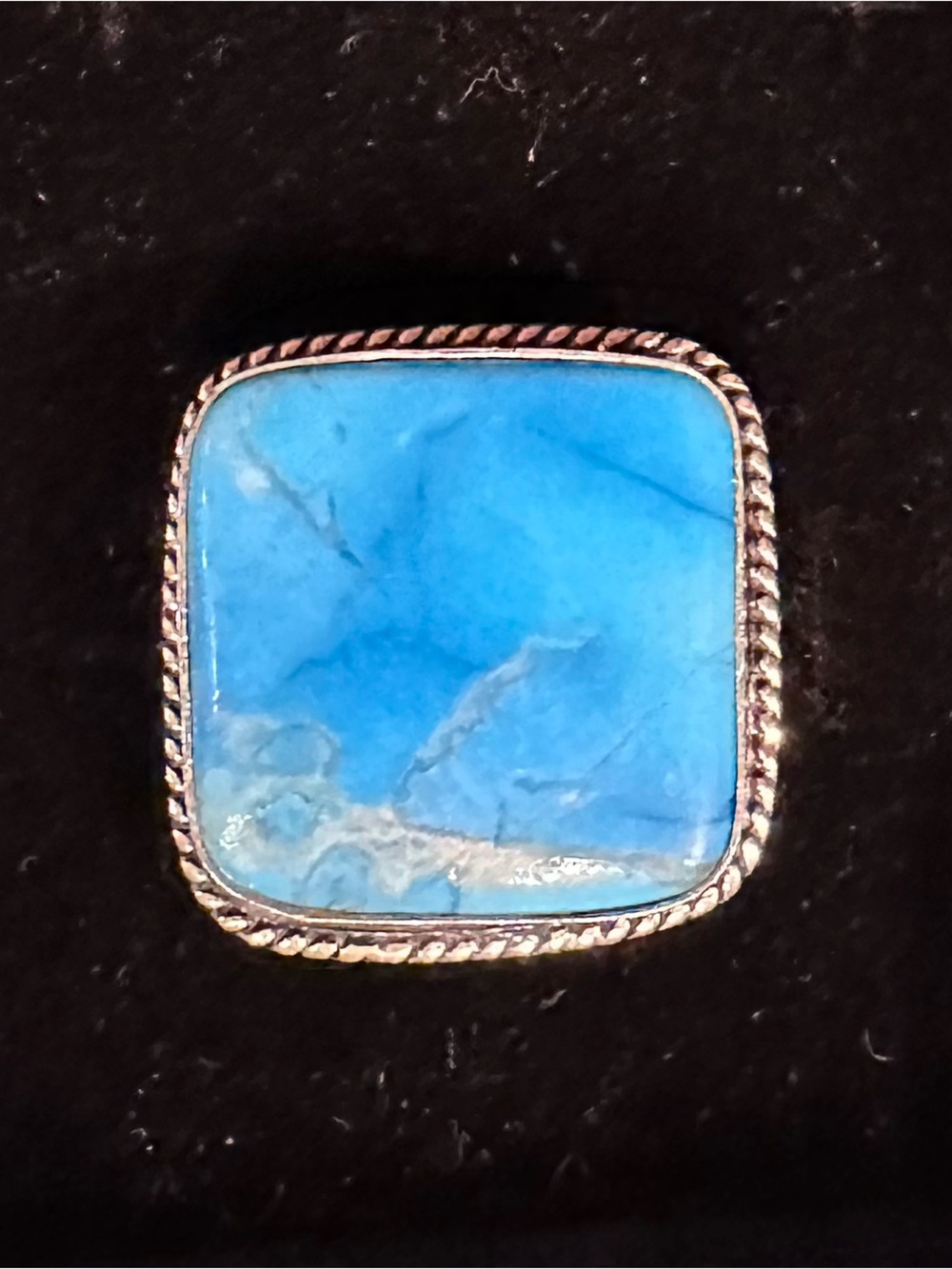 Turquoise Statement Ring - Sterling Silver